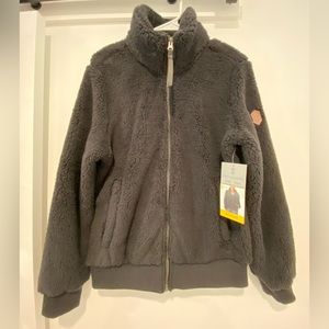 NWT Free county Black Sherpa jacket